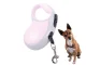 Automatic dog leash 5m, strong up to 15kg, with lock, pink