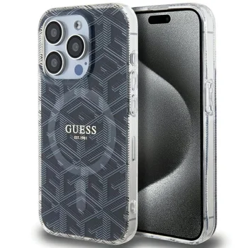 Guess iPhone 15 Pro Max Case IML GCube MagSafe, Black