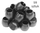 Silicone Furniture Leg Caps with Felt 12-16mm, 16 pcs, Black