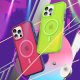 Apple iPhone 13 6.1\'\' Kingxbar PQY Fluorescence Series Magnetic MagSafe Case Cover, Pink