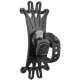 Universal silicone bike phone holder, black