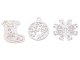 Wooden Christmas Tree Decorations, Pendants, Ornaments, 20 pcs.
