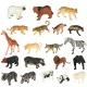 Animal Figures Set with Storage Box (59 pcs)