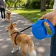 Retractable Tape Dog Leash with Lock, 5m, up to 15kg, Blue
