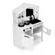 Ecotoys Wooden Play Kitchen with Accessories, Oven and Microwave