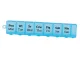 Weekly Pill Organizer 7 Day Supplement Case Blue