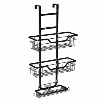 Hanging Shower Caddy Over The Door Organizer, 3-Tier Bathroom Shelf, black