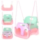 3-in-1 Baby and Toddler Swing Kruzzel Indoor Outdoor, Pastel