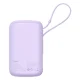 Baseus Qpow Pro+ 10000mAh 22.5W Power Bank with Built-in USB-C Cable and Display - Purple