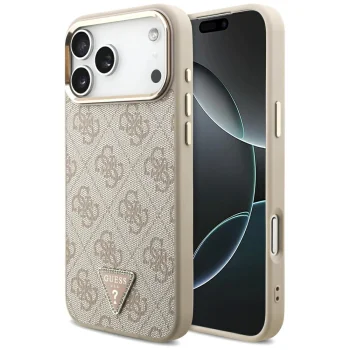 Guess 4G Triangle Logo MagSafe Case for iPhone 17 / 18 Pro Max - Rose Gold