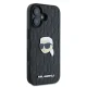 Karl Lagerfeld iPhone 16 Case Monogram Karl Head Pin, Black