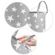 Nukido Toy Basket, Grey with Stars