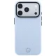 Mercedes Leather Semi Wrap Wood Effect MagSafe Case for iPhone 17/18 Pro Max - Blue
