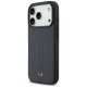 Mercedes Leather Laurel Leaves Stripes MagSafe Case for iPhone 17 Pro, Blue
