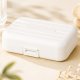Pill and Vitamin Organizer with 7 Compartments, White