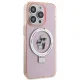 Karl Lagerfeld iPhone 15 Pro Case Ring Stand Karl & Choupette MagSafe, Pink