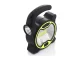 Powerful COB LED workshop flashlight with halogen lamp, yellow