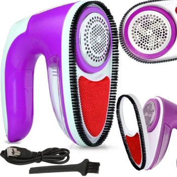 Rechargeable Fabric Shaver and Lint Remover with Stand, USB, 5W