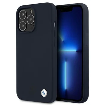 BMW Silicone Signature Case for iPhone 13 Pro Max - Navy Blue