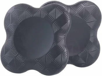 Yoga and Exercise Pad Set Black, 2 Pcs.