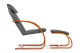 Modernhome Rocking Chair with Footrest, Grey/Walnut