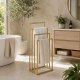Modernhome Freestanding Towel Stand, 4 Tiers, Metal, Gold
