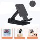 Foldable Desk Stand for Phone and Tablet, Adjustable, Black
