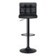 Sofotel Monro Upholstered Bar Stool with Backrest, Black