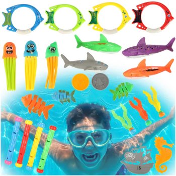 Pool Diving Toys Set for Underwater Swimming Games 27 Pcs