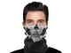 Multifunctional Skull Print Neck Gaiter Bandana, Black
