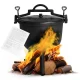 Cast Iron Campfire Cauldron 15L Dutch Oven MultiGarden, black