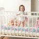 Ricokids 3m Crib Bumper, Mint/Pink/Purple