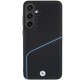 BMW Samsung Galaxy S24+ Case Signature Leather Textured & Line MagSafe, Black