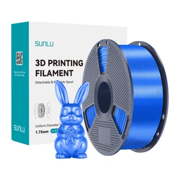 Sunlu PLA+ Silk 3D Printer Filament, Blue