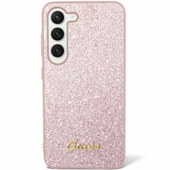 Guess Samsung Galaxy S24 Case Glitter Script, Pink