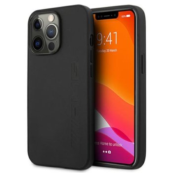 Mercedes-AMG Leather Hot Stamped Case for iPhone 13 Pro / 13 - Black