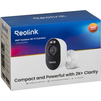Reolink Lumus Series E430 4MP WiFi Outdoor Camera, White/Black