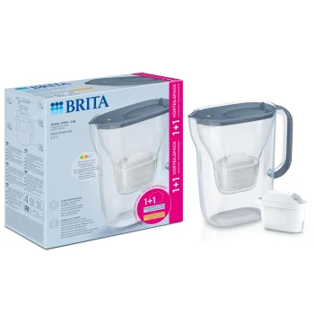 Brita Style Essential Table Water Filter Jug 2.4 L Steinblau with 2 Cartridges