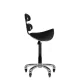 High Beauty and Hairdressing Stool AM-880 with Backrest, Black