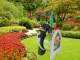 Garden Hose on Reel with Spray Gun and Quick Connectors, 10m