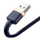 Baseus Cafule USB to Apple iPhone Lightning Data Charging Cable 1.5A, 2m, Gold+Dark Blue
