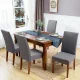 Universal Stretch Dining Chair Cover, Velvet Feel, Black