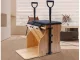 Pilates exercise chair with adjustable pedals and resistance springs