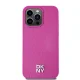 DKNY iPhone 15 Pro Max Case Leather Monogram Pattern MagSafe, Pink