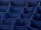 Underwear and Socks Drawer Organizer, 20 Compartments, Navy Blue
