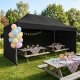 Automatic Pop-Up Event Gazebo MultiGarden 3x6m, Black