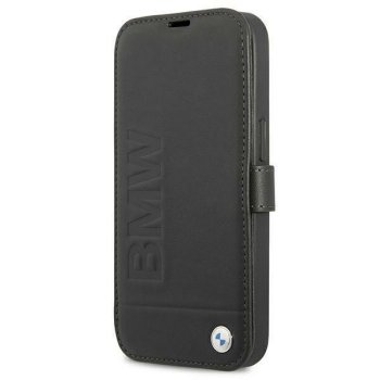 Apple iPhone 13 mini 5.4'' BMW Signature Book Case Cover (BMFLBKP13SSLLBK), Black
