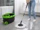 360 Spin Mop and Bucket Set with Wheels and 2 Microfiber Pads