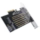 Orico ORICO-PDM2-BP PCI-E 3.0 x4 Expansion Card for M.2 NVMe and SATA Drives, Black