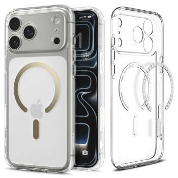 Spigen Ultra Hybrid MagSafe Phone Case Cover iPhone 17 Pro Max - Transparent Gold